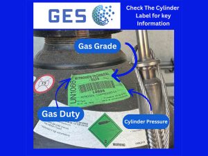 Gas cylinders in storage